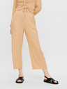 Pieces Pantaloni largi cropped bej Pieces Lara