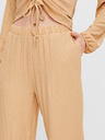 Pieces Pantaloni largi cropped bej Pieces Lara