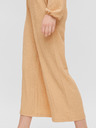 Pieces Pantaloni largi cropped bej Pieces Lara