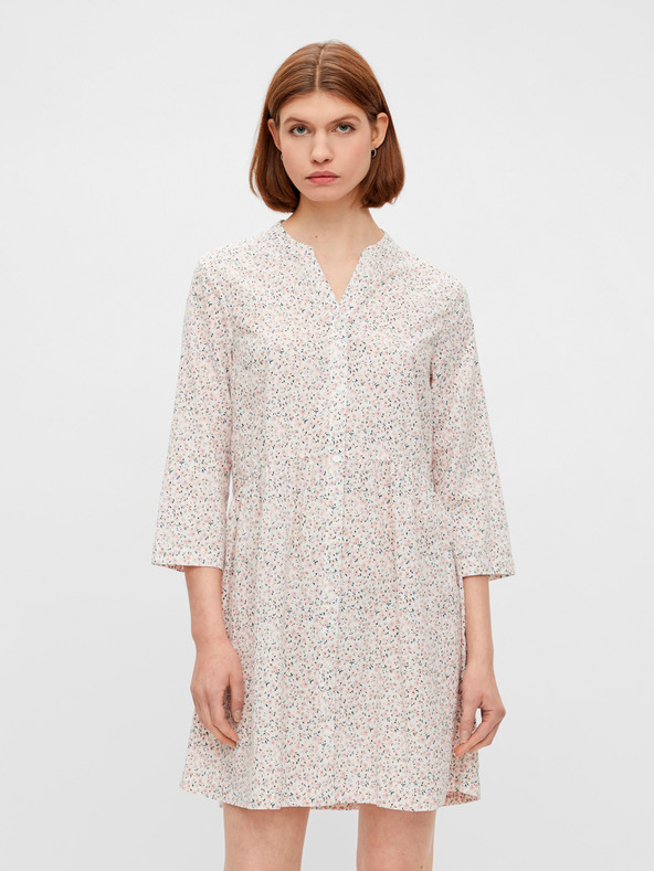 Pieces Rochie florală roz și albă Pieces Lindsey