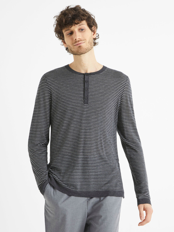 Celio Bestripe Pulover Gri