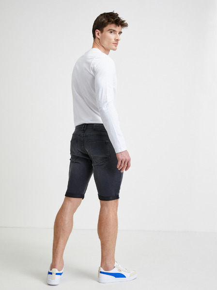 Devergo Pantaloni scurți din denim pentru bărbați, gri închis Devergo