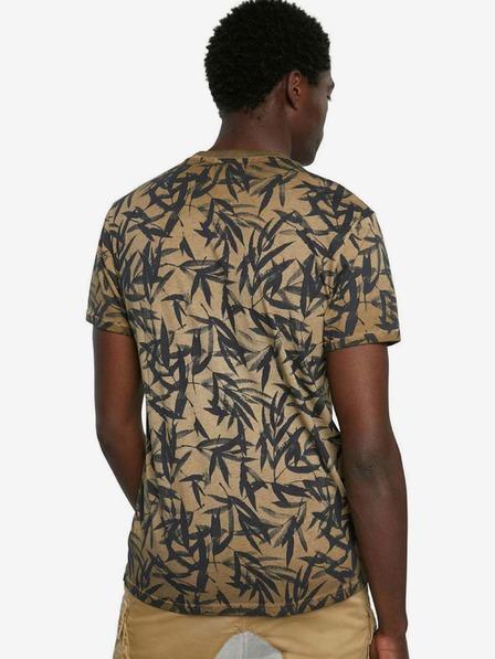 Desigual Tricou cu model Desigual TS Cesarion maro pentru bărbați