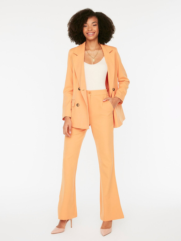 Trendyol Pantaloni largi pentru femei, portocalii - Trendyol