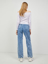 Pieces Tricou cu dungi mov și albe Pieces Alicia