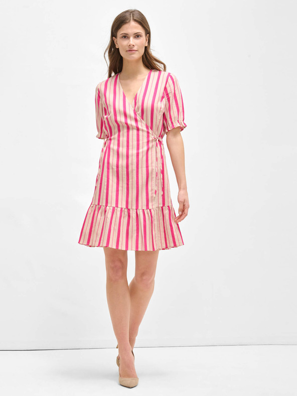 Orsay Rochie wrap în dungi roz ORSAY