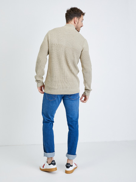Blend Pulover bărbătesc bej Ribbed Blend