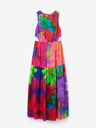 Desigual Rochie maxi cu model violet și roz pentru femei, cu decupaje Desigual Sandall