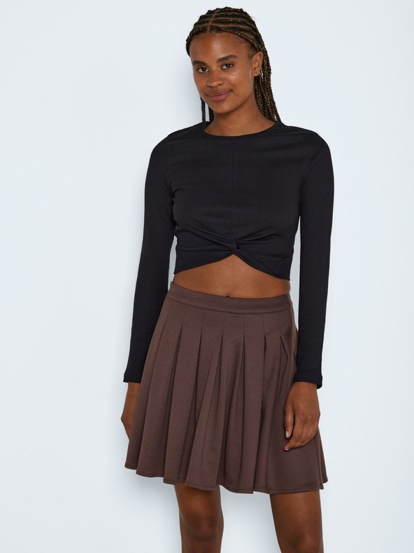 Noisy May Tricou negru cu mânecă lungă Noisy May Drakey