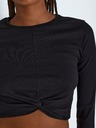 Noisy May Tricou negru cu mânecă lungă Noisy May Drakey