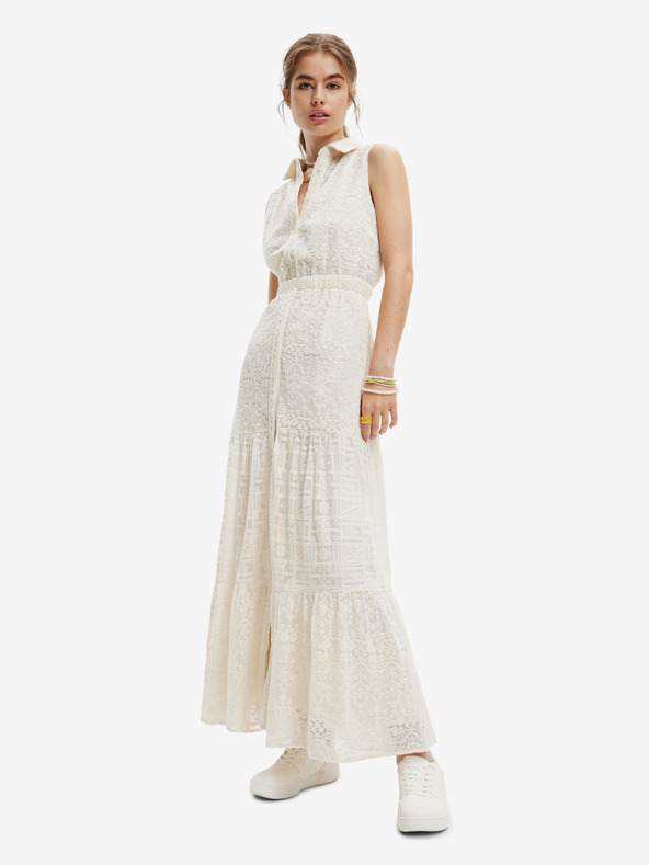 Desigual Moon Rochie Alb