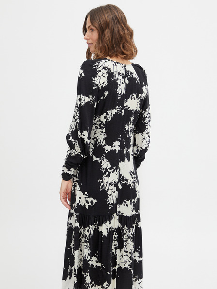 Fransa Rochie midi cu model alb și negru pentru femei Fransa