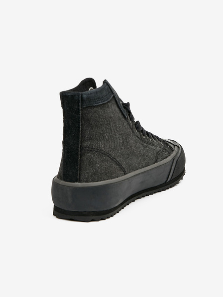 Diesel Adidași negri pentru bărbați cu detalii din piele de căprioară Diesel