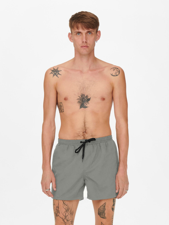 ONLY & SONS Ted Costum de baie Gri