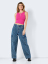 Noisy May Roșu închis crop top tank top Noisy May Frey