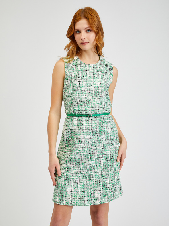 Orsay Rochie de damă verde cu model cu curea ORSAY