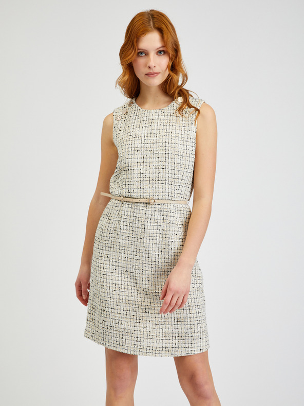 Orsay Rochie de damă crem cu model cu curea ORSAY