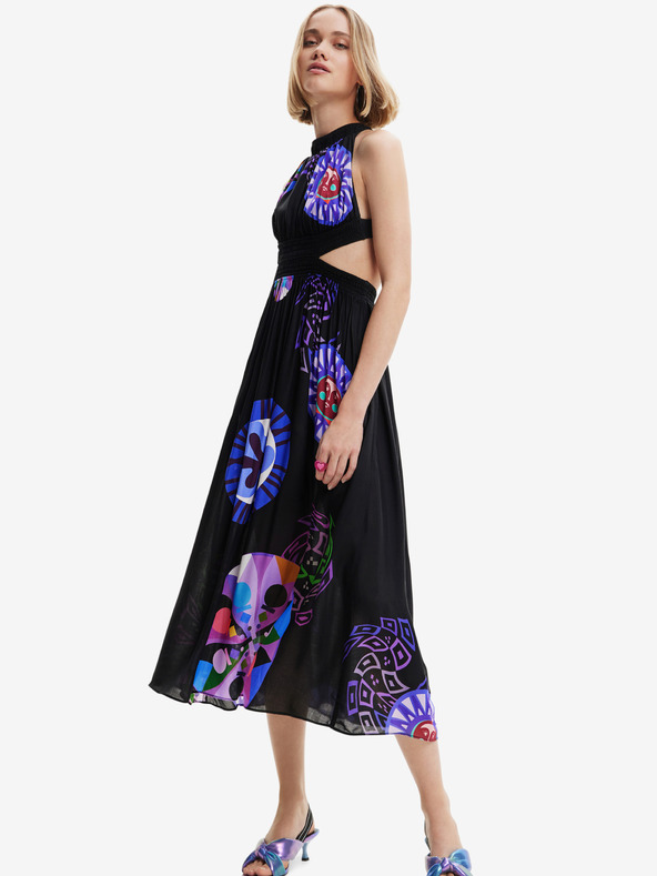 Desigual Rochie cu model Desigual Sandy neagră, de damă