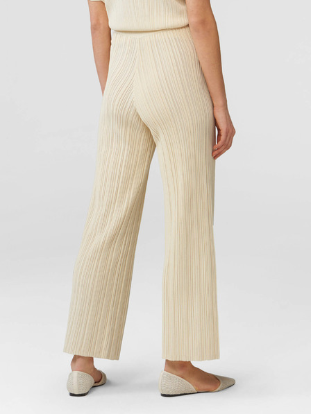 Orsay Pantaloni largi bej cu nervuri ORSAY