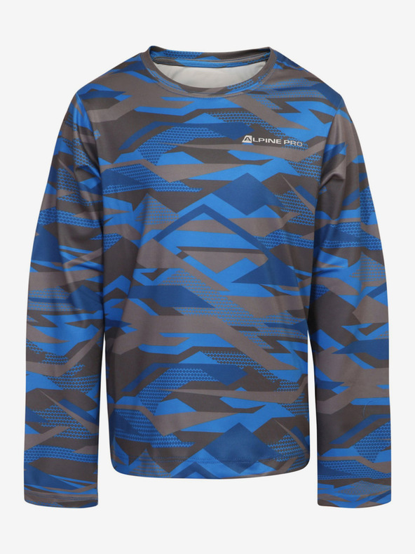 ALPINE PRO Tricou cu uscare rapidă pentru băieți Alpine Pro Danzo gri și albastru