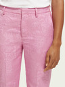 Scotch & Soda Pantaloni Chino roz cu motive florale pentru femei Scotch & Soda