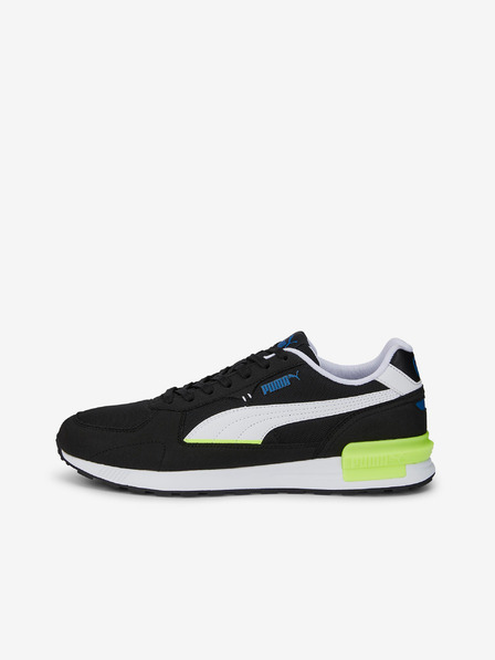 Puma Adidași pentru bărbați albi și negri cu detalii din piele de căprioară Puma Graviton