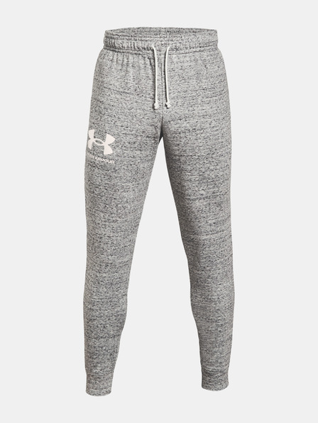 Under Armour RIVAL TERRY JOGGER - bílá Pantaloni de trening