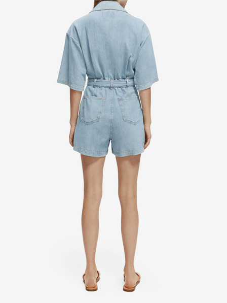Scotch & Soda Salopetă din denim albastru deschis pentru femei Scotch & Soda