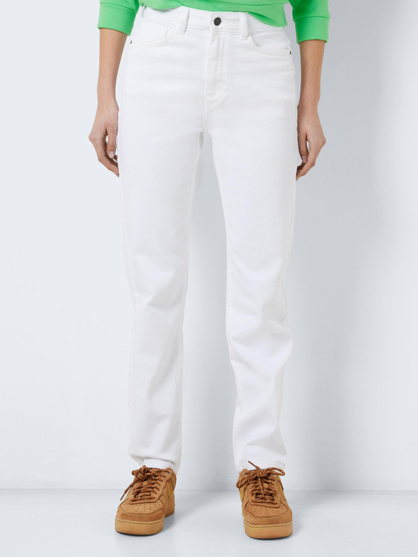 Noisy May Moni Jeans Alb