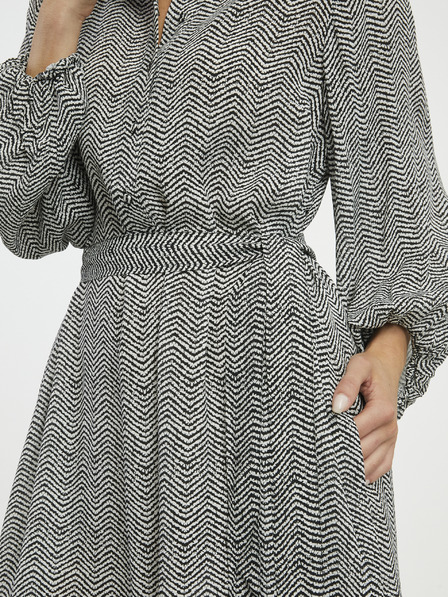 Fransa Rochie albă și neagră cu model pentru femei Fransa