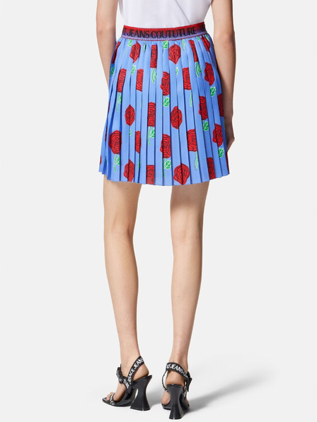 Versace Jeans Couture Fustă plisată cu flori, albastră, pentru femei Versace Jeans Couture