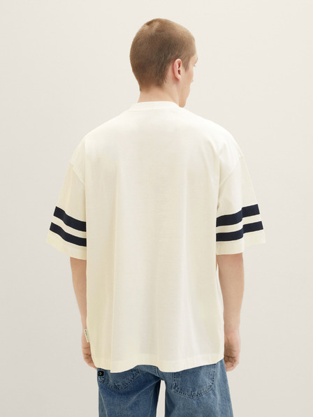 Tom Tailor Denim Tricou supradimensionat crem pentru bărbați Tom Tailor Denim