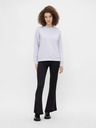 Pieces Pantaloni negri evazați Pieces Toppy
