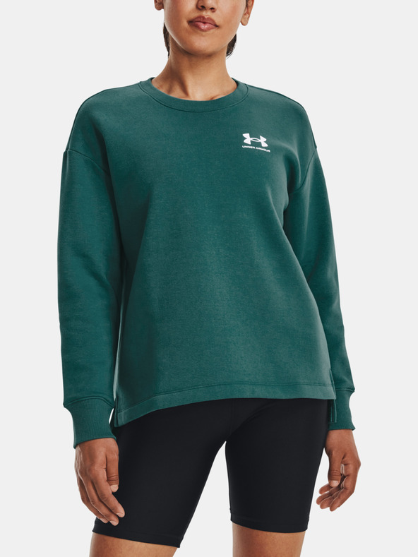 Under Armour Rival Fleece Oversize Crew Hanorac Verde