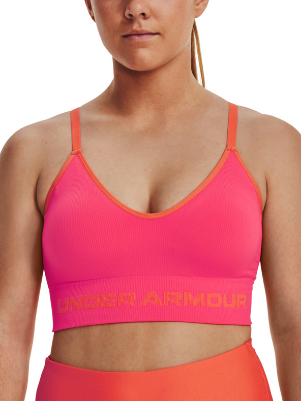 Under Armour UA Seamless Low Long Rib Sport Sutien Roz