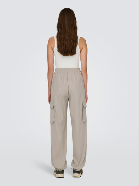 ONLY Pantaloni de damă gri deschis cu buzunare ONLY Cashi