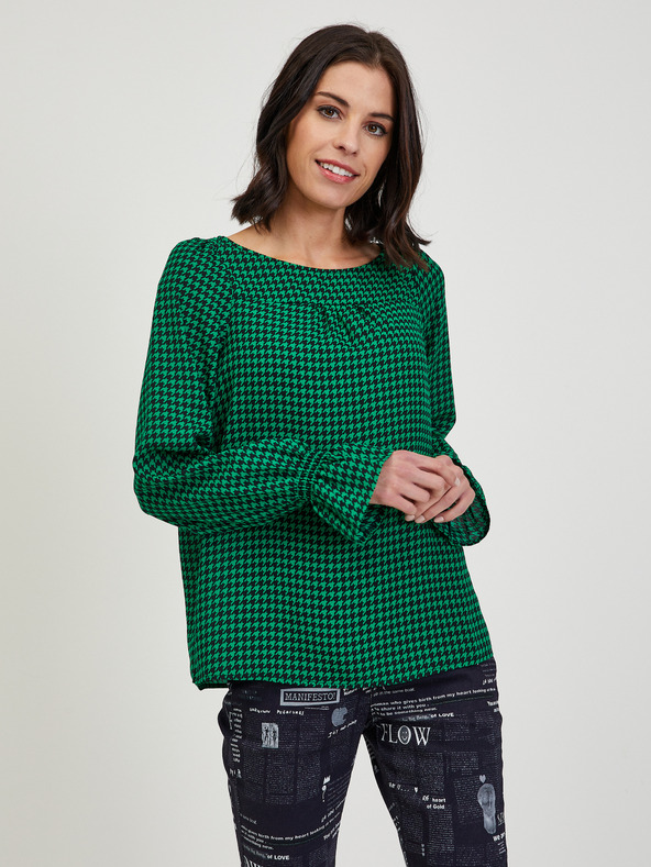 Orsay Bluză de damă verde cu model ORSAY