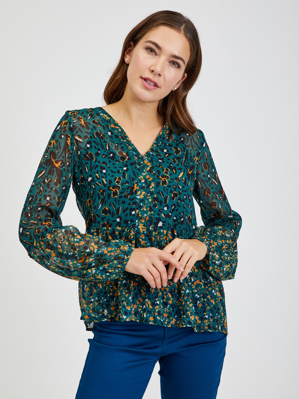 Orsay Bluză de damă verde cu model ORSAY