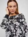 Orsay Bluză florală de damă albă și neagră ORSAY