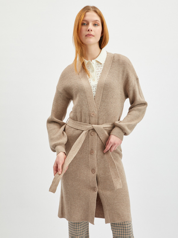 Orsay Cardigan lung de damă bej ORSAY