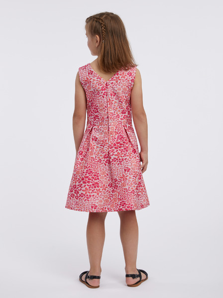 Orsay Rochie florală roșie și roz pentru fete ORSAY