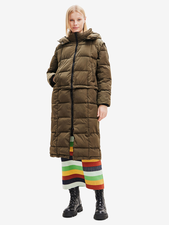 Desigual Tetris Palton Verde