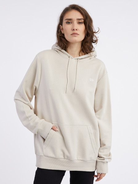 New Era Hanorac supradimensionat crem pentru femei New Era Essentials