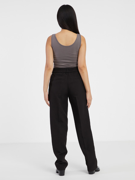 ONLY Pantaloni negri de damă ONLY Lana