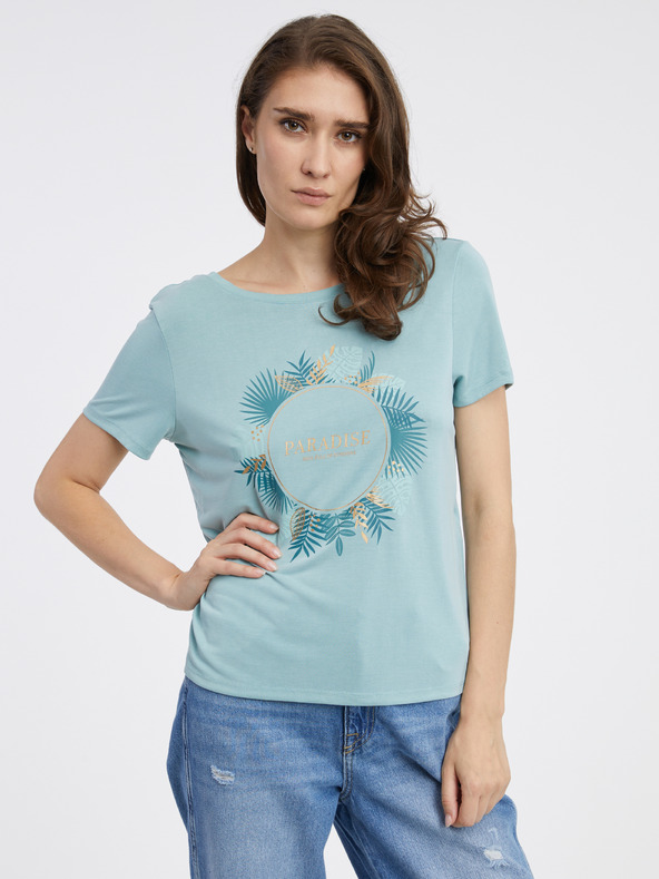 ONLY Tricou verde pentru femei ONLY Free