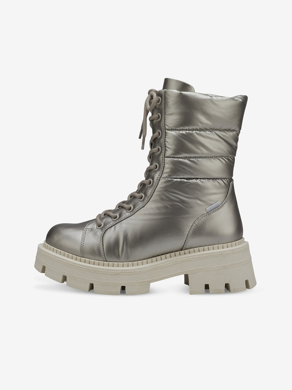 Tamaris Gri cizme joase metalice pentru femei Tamaris