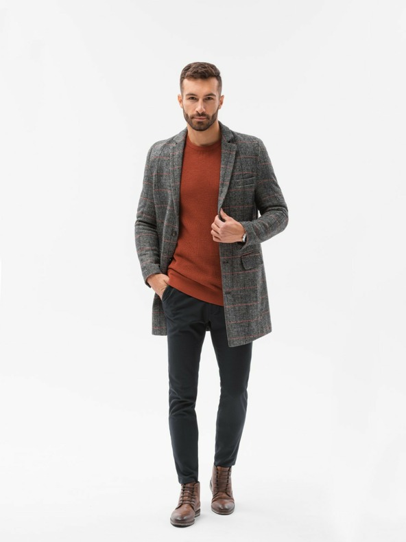 Ombre Clothing Palton Gri