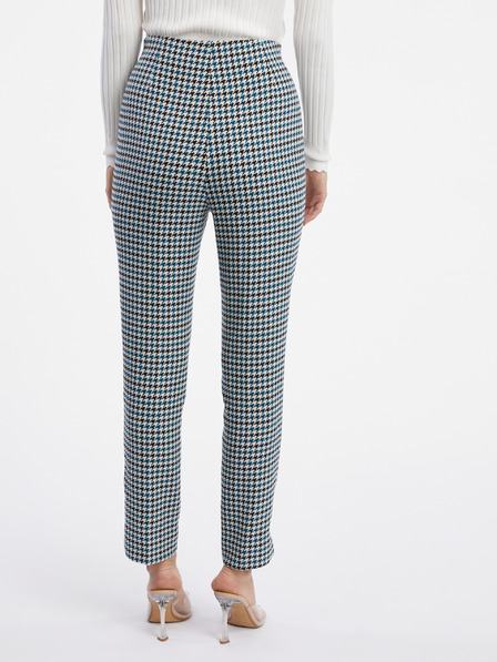 Orsay Pantaloni de damă cu model negru-albastru ORSAY