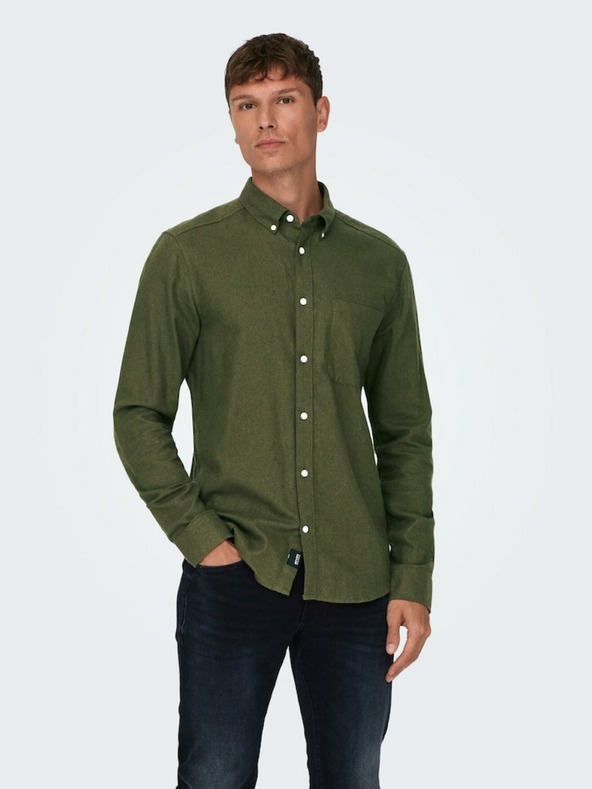 ONLY & SONS Gudmund Cămașă Verde