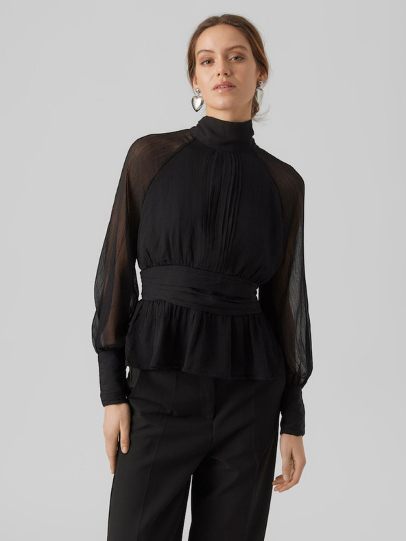 AWARE by VERO MODA Bluză neagră pentru femei AWARE by VERO MODA Gaila